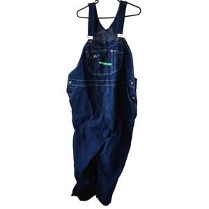 Vintage Mens Key Jean Denim Overalls 3XL Coveralls 48 x 30 Dark Cargo